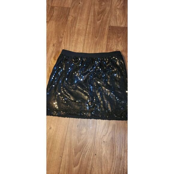 INC BLACK SEQUINED SKIRT - Picture 1 of 6